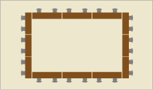 Bホールロの字型レイアウト